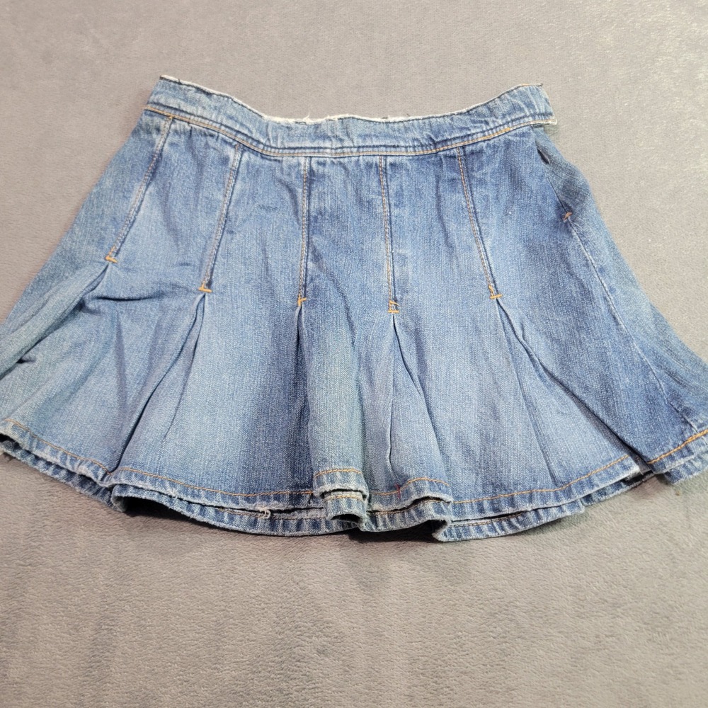 SO Denim Skirt Womens Size 0 Blue‎ Pleated Mini Light Wash Y2K KH9062DUSS